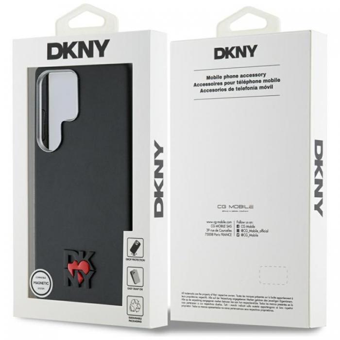 DKNY - DKNY Galaxy S25 Ultra Mobilskal Lder Heart of NY - Svart