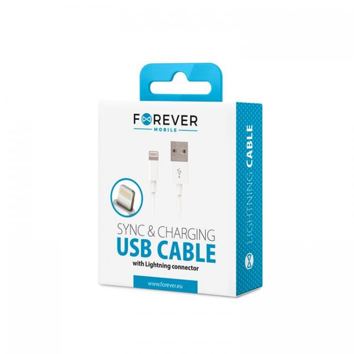 Forever - Forever USB-A till Lightning kabel 1m 1A - Vit