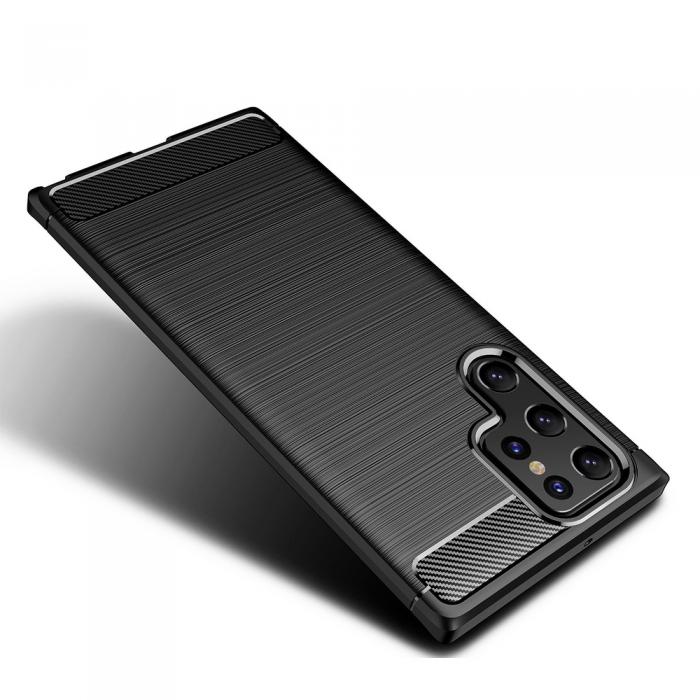 Forcell - Forcell Carbon skal till Samsung Galaxy S22 Ultra Svart