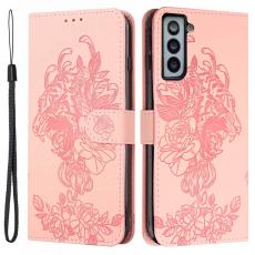 A-One Brand - Tiger Flower Plånboksfodral till Galaxy S21 - Rosa