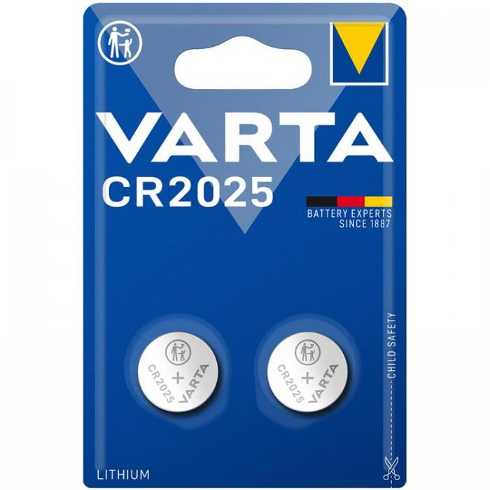 VARTA - Varta 2-pack CR2025 Lithium Knappcellsbatteri 3V