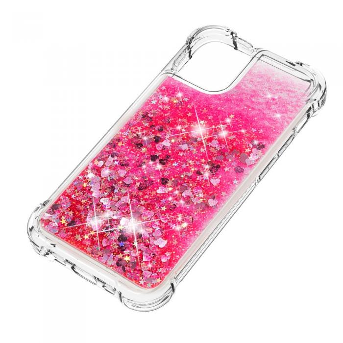 UTGATT1 - Drop-Proof Glitter Sequins Skal till iPhone 13 Pro Max - Rosa