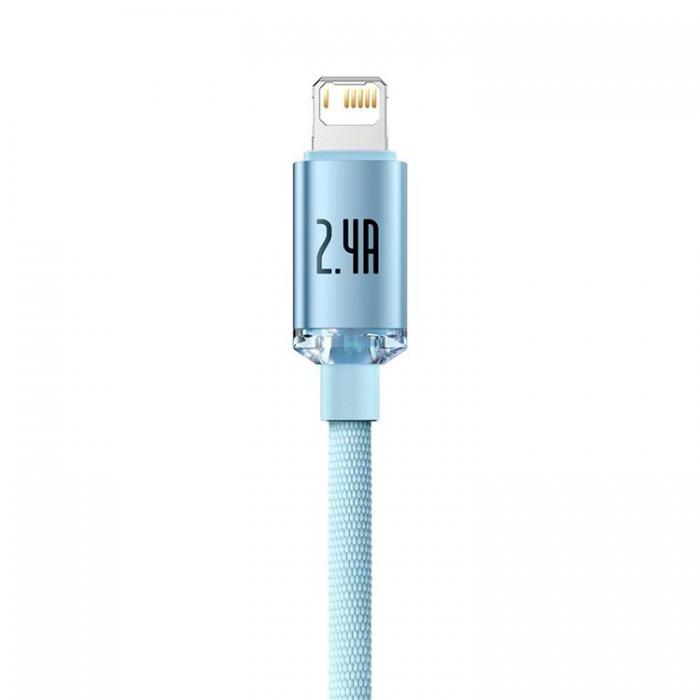 BASEUS - Baseus USB Till Lightning 1.2m Kabel 2.4A Crystal Shine Bl