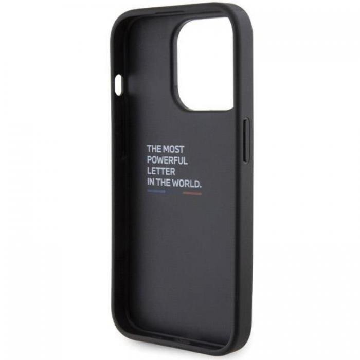 BMW - BMW iPhone 15 Pro Mobilskal Grip Hot Stamp - Svart