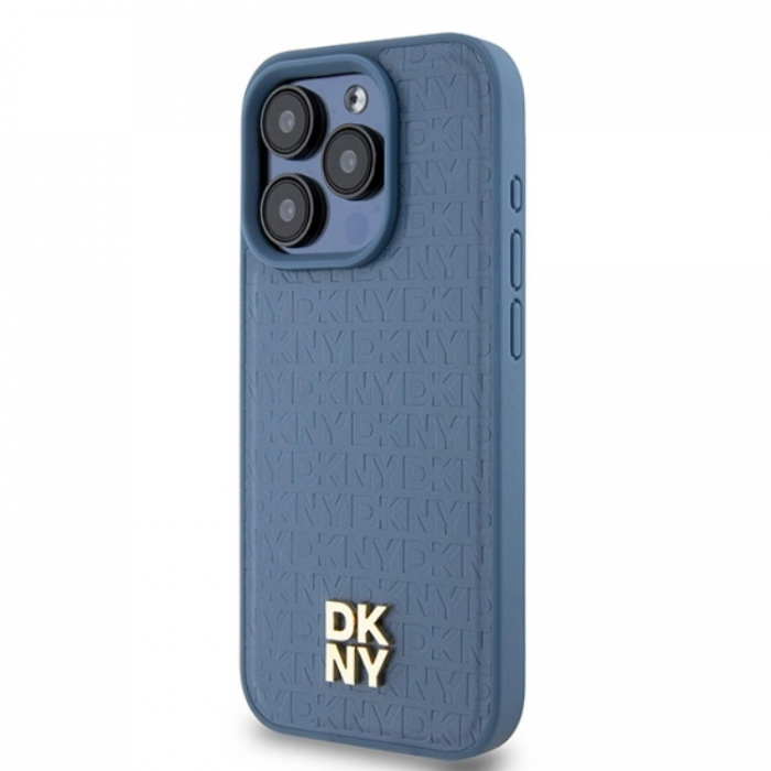 DKNY - DKNY iPhone 15/14/13 Mobilskal Magsafe Lder Pattern Metal Logo