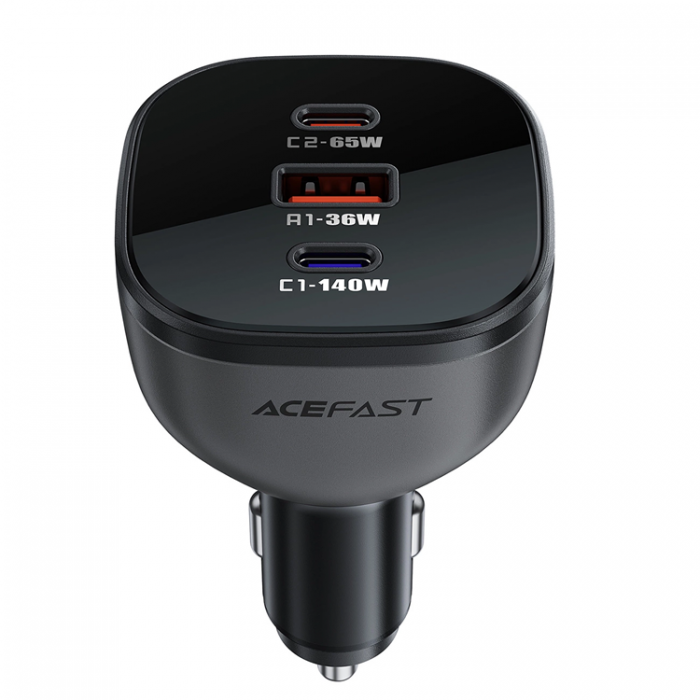 Acefast - Acefast Billaddare 165W 2x USB-C/1x USB-A - Svart