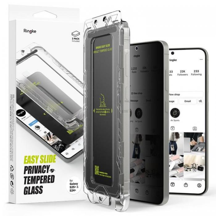 Ringke - [2-Pack] Ringke Galaxy S25 Plus Hrdat Glas Skrmskydd Easy Slide