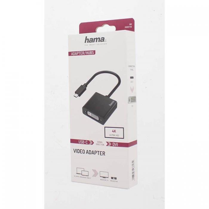 Hama - HAMA Video Adapter USB-C till DVI Ultra-HD 4K