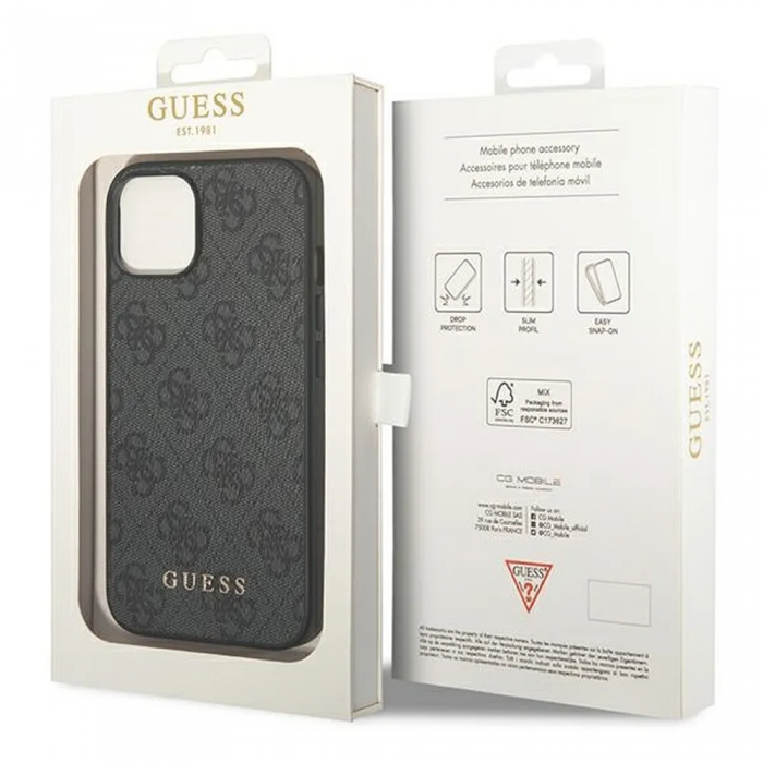 Guess - GUESS iPhone 14 Skal Gold Logo - Gr