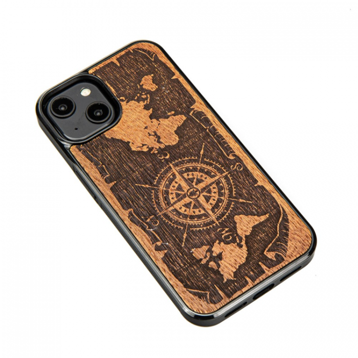 Bewood - Bewood iPhone 15 Mobilskal Compass Rose Merbau