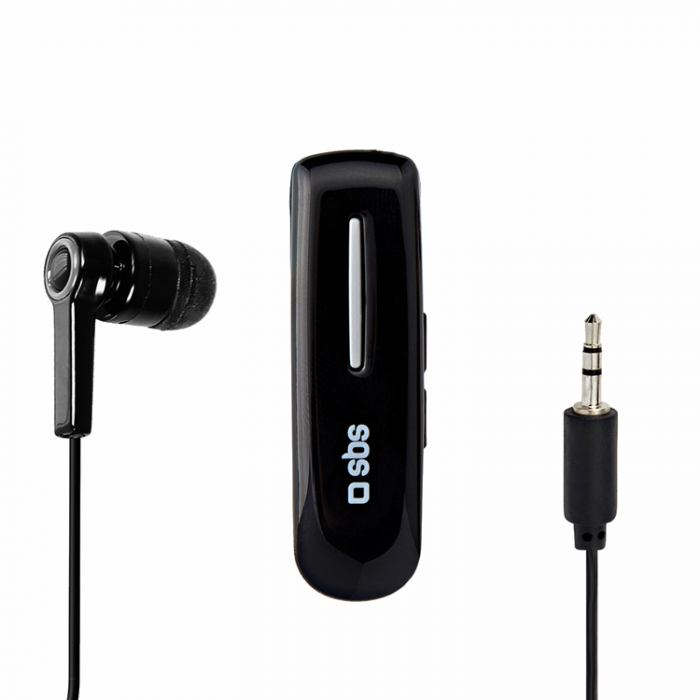 SBS - SBS In-Ear Trdlsa Hrlurar med Clip - Svart