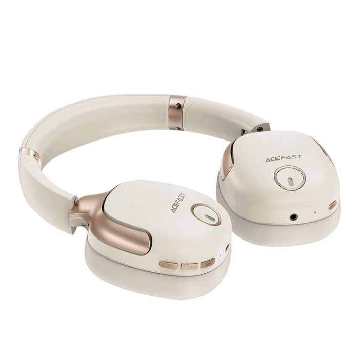 Acefast - Acefast H2 On-Ear Trdlsa Bluetooth-Hrlurar 5.3 ANC - Beige