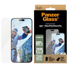 PanzerGlass - PanzerGlass iPhone 16 Plus Härdat Glas Skärmskydd Classic Fit - Clear