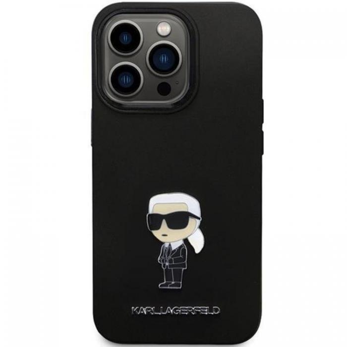 KARL LAGERFELD - KARL LAGERFELD iPhone 14 Pro Mobilskal Silikon Ikonik Metal Pin