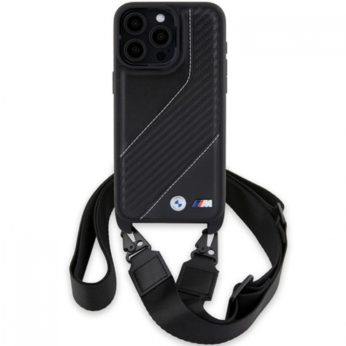 BMW - BMW iPhone 15 Pro Max Halsbandsskal M Edition Carbon Stripe