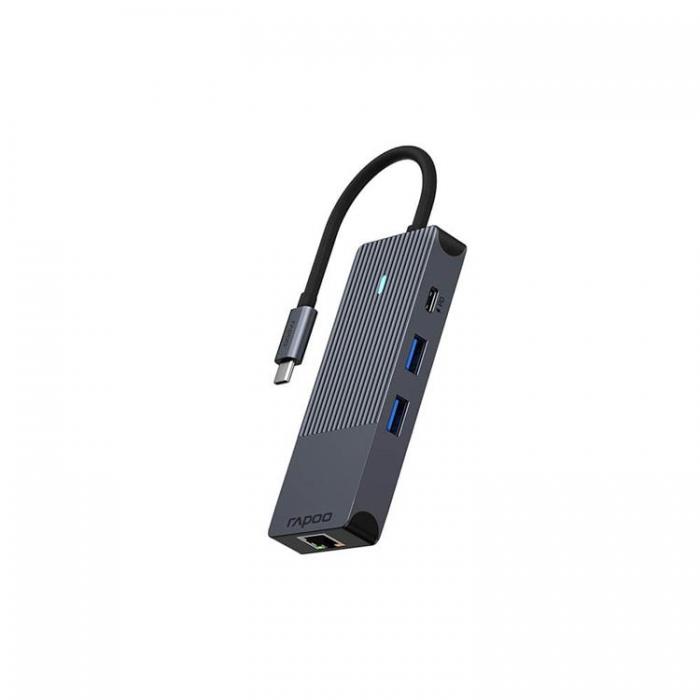 Rapoo - RAPOO Multiport UCM-2004 8-i-1 USB-C-Adapter