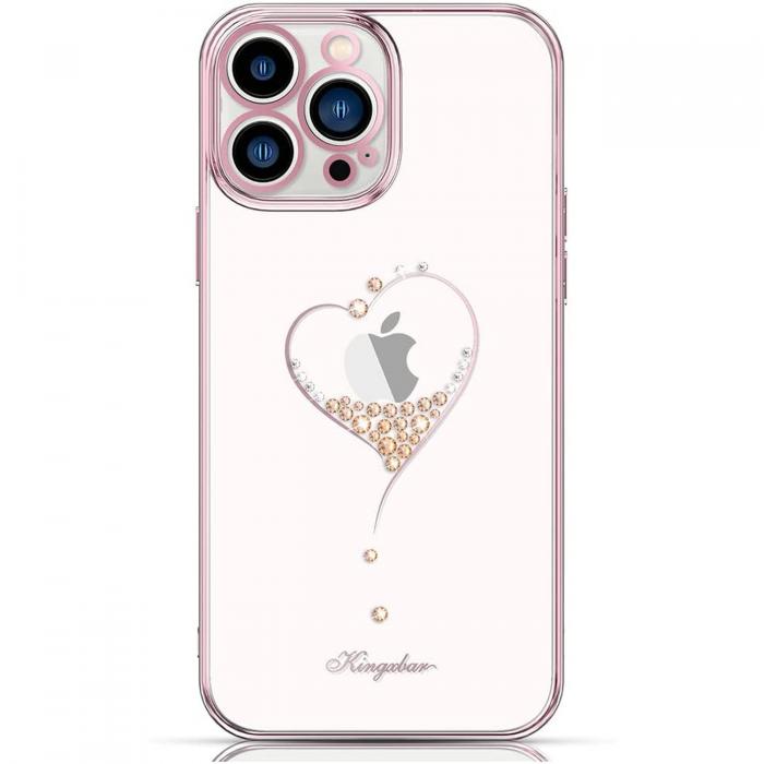 Hurtel - Kingxbar iPhone 13 Pro Skal Swarovski - Rosa