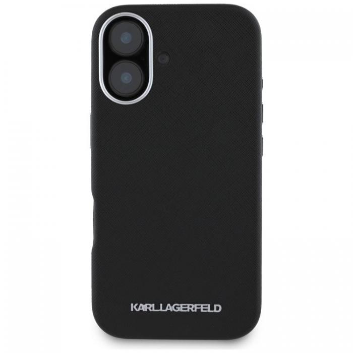 KARL LAGERFELD - Karl Lagerfeld iPhone 16 Mobilskal MagSafe Saffiano Full Wrapped - Svart