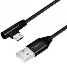 LogiLink - LogiLink Vinklad MicroUSB-kabel USB 2.0 1m