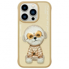 NIMMY - Nimmy iPhone 15 Pro Mobilskal Glasses Cool Dog - Khaki