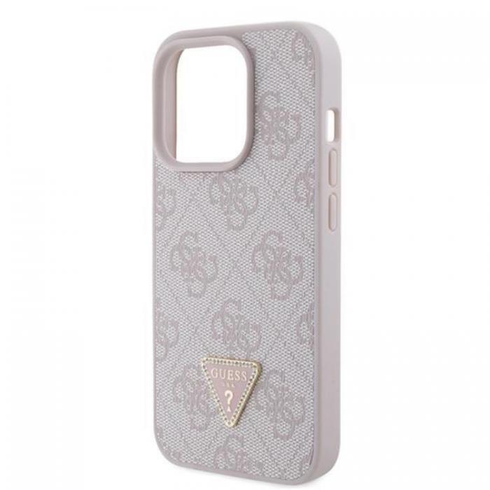 Guess - Guess iPhone 15 Pro Mobilskal Triangle Strass - Rosa