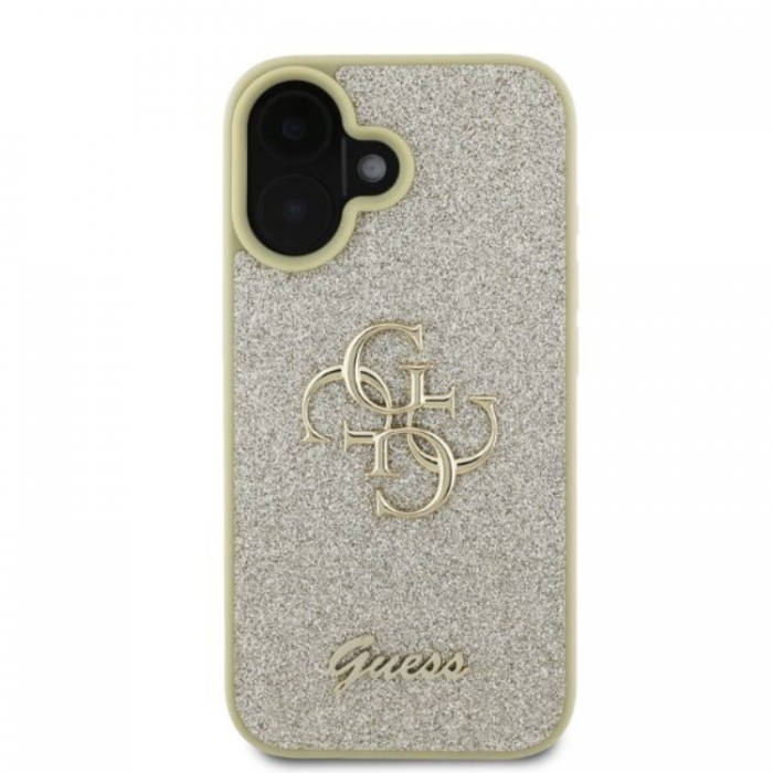 Guess - Guess iPhone 16 Mobilskal Fixed Glitter Big 4G - Guld