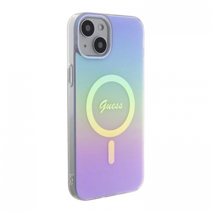 Guess - Guess iPhone 15 Plus Mobilskal Magsafe IML Iridescent - Lila