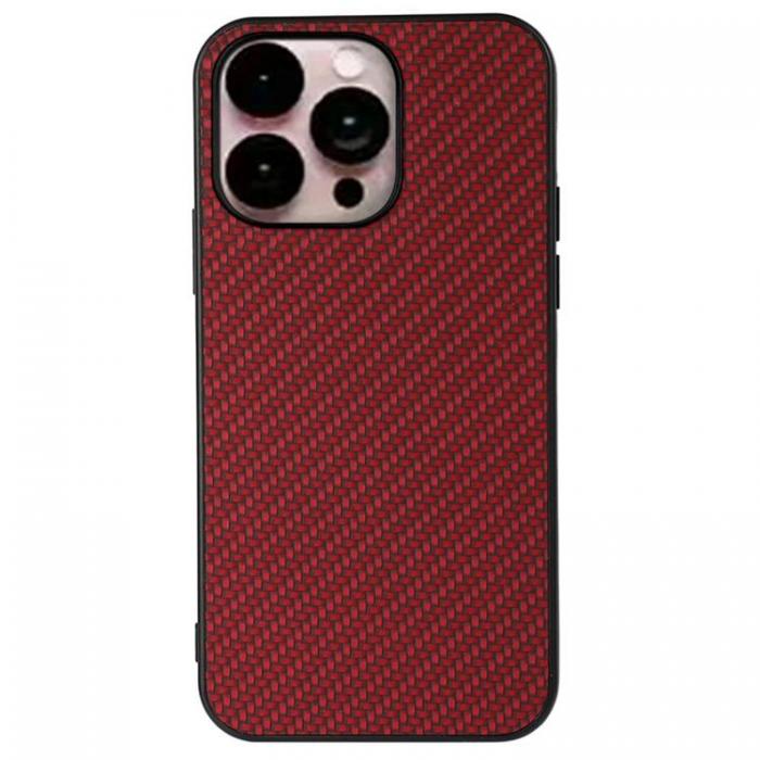 A-One Brand - iPhone 14 Pro Skal Carbon Fiber - Rd