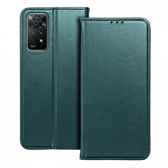 A-One Brand - Xiaomi Redmi Note 14 Plnboksfodral Smart Magneto - Mrkgrn