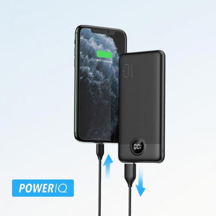 Veger - Veger Powerbank 10000 mAh PD QC 3.0 2A 20W L10S - Svart