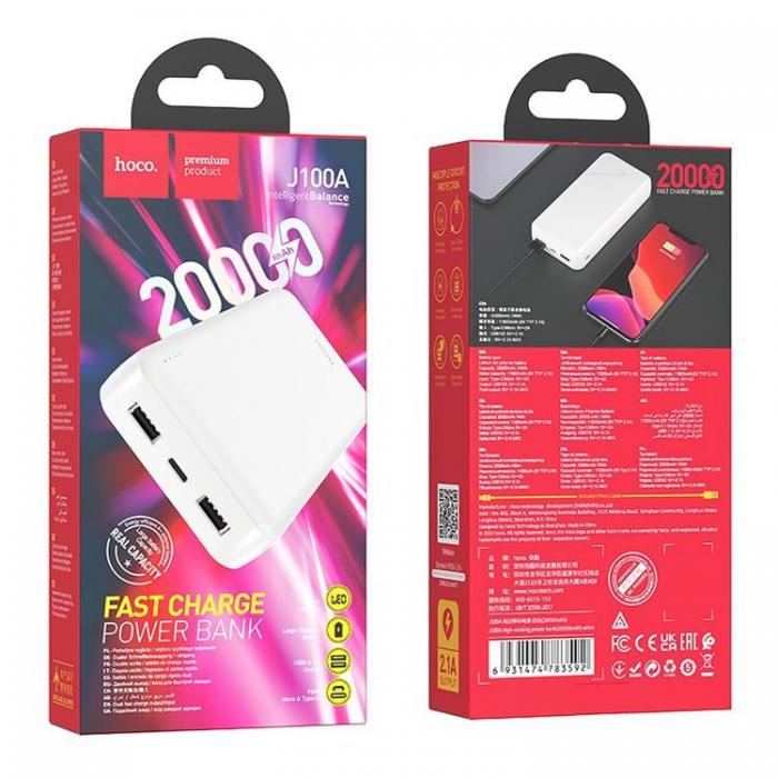 Hoco - Hoco Powerbank 20000 mAh 2.1A J100A - Vit