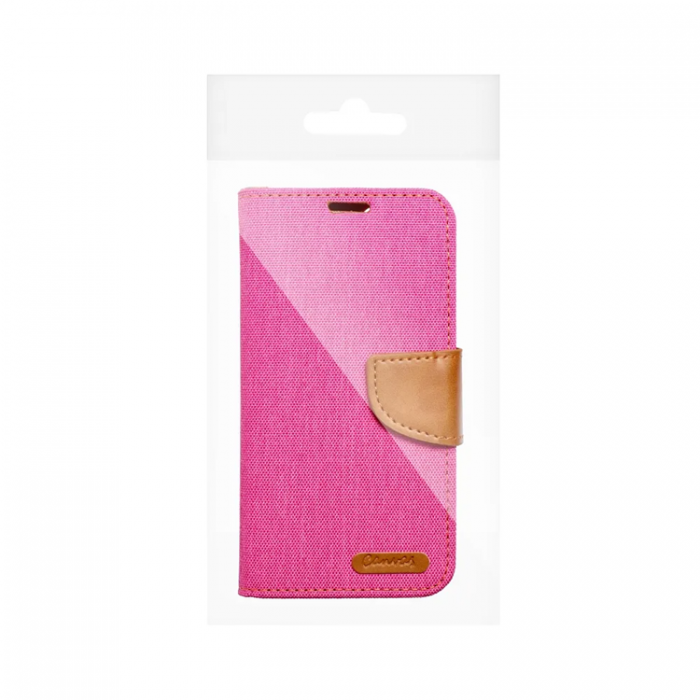 A-One Brand - iPhone 16 Plnboksfodral Canvas - Rosa