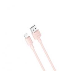 XO - XO USB-A till Lightning kabel 1m 2.4A - Rosa