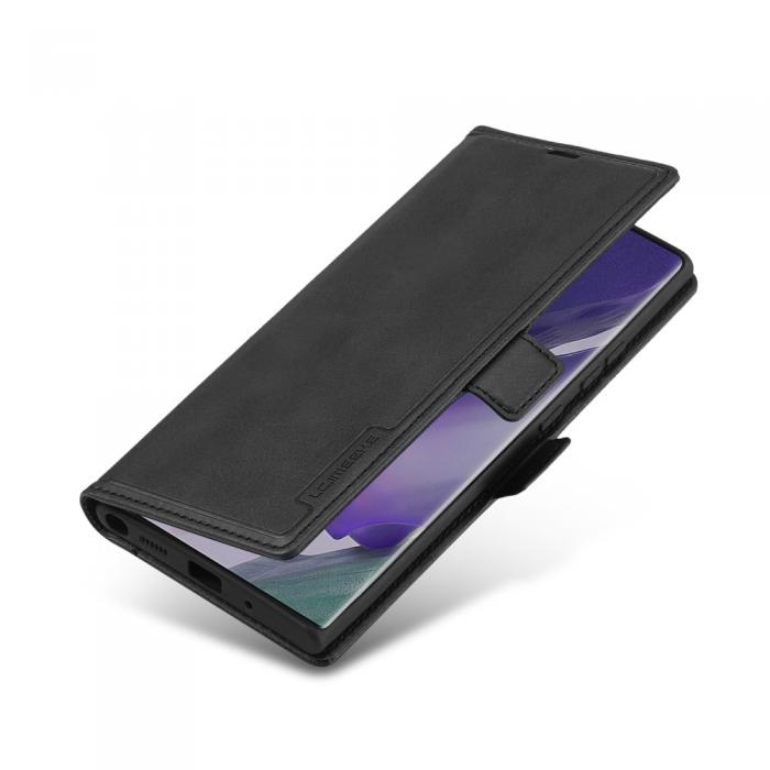 LC.imeeke - LC.IMEEKE Leather Fodral Till Samsung Galaxy Note 20 - Svart