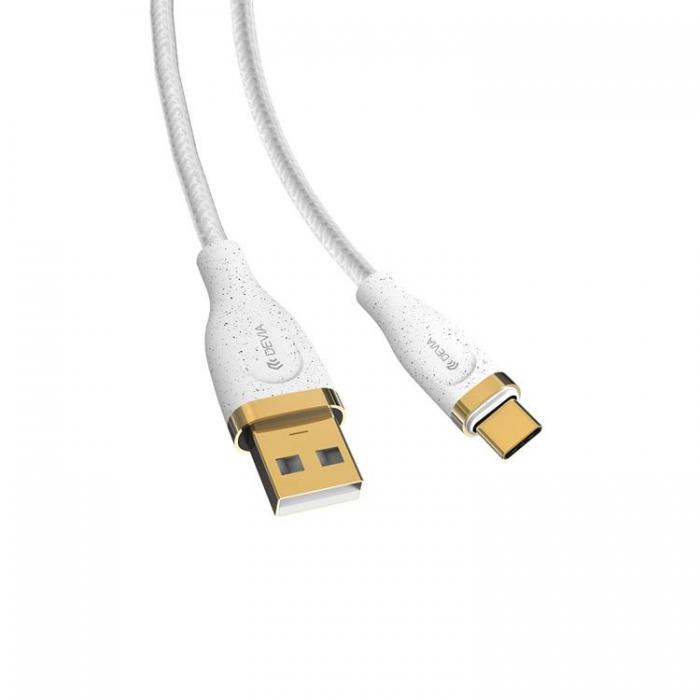 Devia - Devia USB Till USB-C 1.5m Kabel 2.4A Star EC311 - Vit