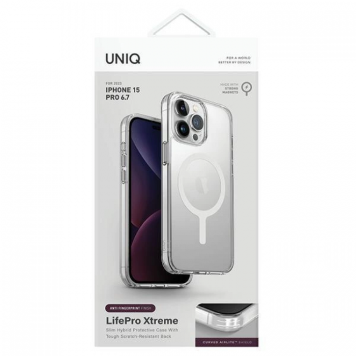 UNIQ - UNIQ iPhone 15 Pro Max Mobilskal Magsafe LifePro Xtreme - Transparent