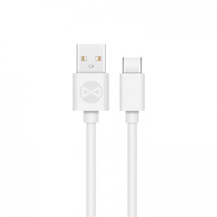 Forever - Forever USB-C till USB-A kabel 1m 3A - Vit