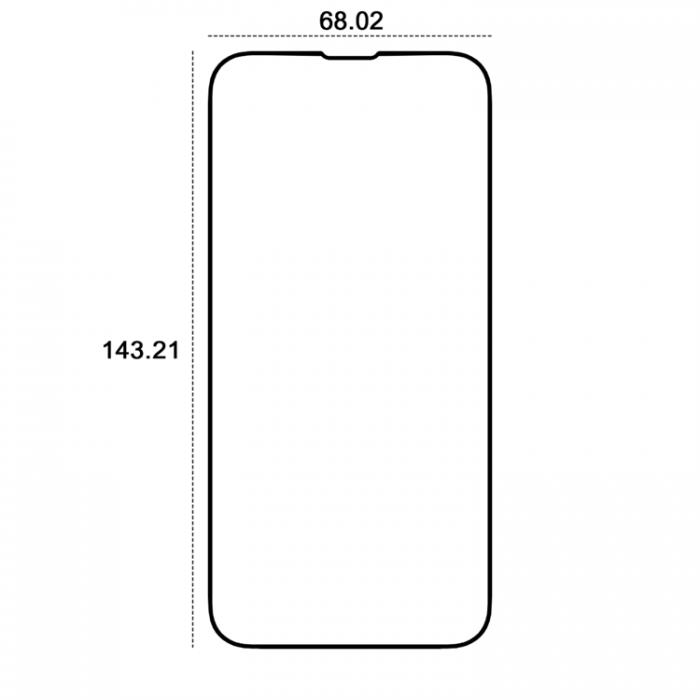 Etteri - Etteri iPhone 13/13 Pro/14 Hrdat Glas Skrmskydd 9D - Svart