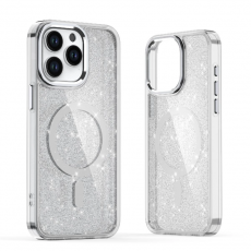 A-One Brand - iPhone 16 Pro Max Mobilskal Magsafe Glitter - Vit