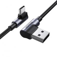 Ugreen - Ugreen 90° Angled USB-C till USB-A kabel 3m - Svart