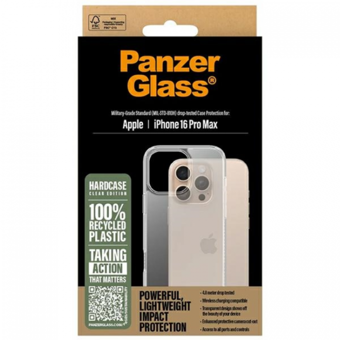 PanzerGlass - PanzerGlass iPhone 16 Pro Max Mobilskal Hard - Vit/Transparent