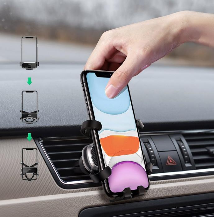 Ugreen - Ugreen Gravity Drive Air Vent Car Mount Phone Holder Svart