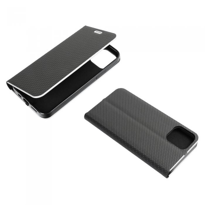 OEM - Galaxy S21 FE Plnboksfodral Forcell Luna Carbon - Svart