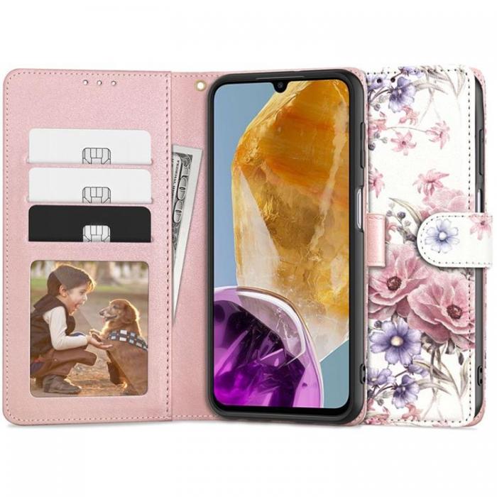 Tech-Protect - Tech-Protect Galaxy M15 Plnboksfodral - Blossom Flower
