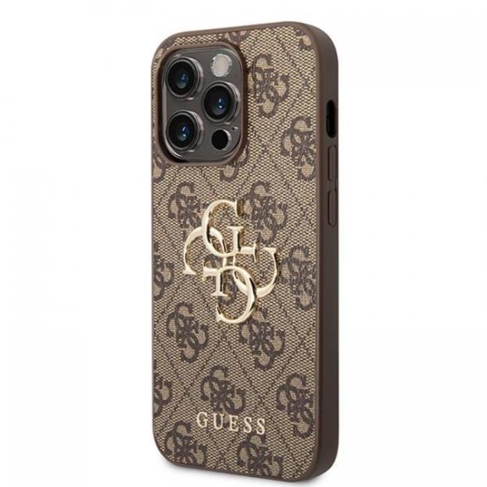 Guess - Guess iPhone 15 Pro Max Mobilskal Big Metall Logo - Brun