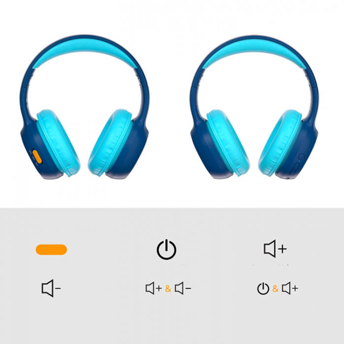 Tronsmart - Tronsmart Over-Ear Trdlsa Hrlurar till Barn Safe KH02 - Bl