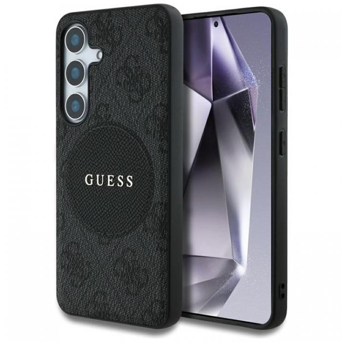 Guess - Guess Galaxy S25 Mobilskal MagSafe Round Patch Classic Logo - Svart