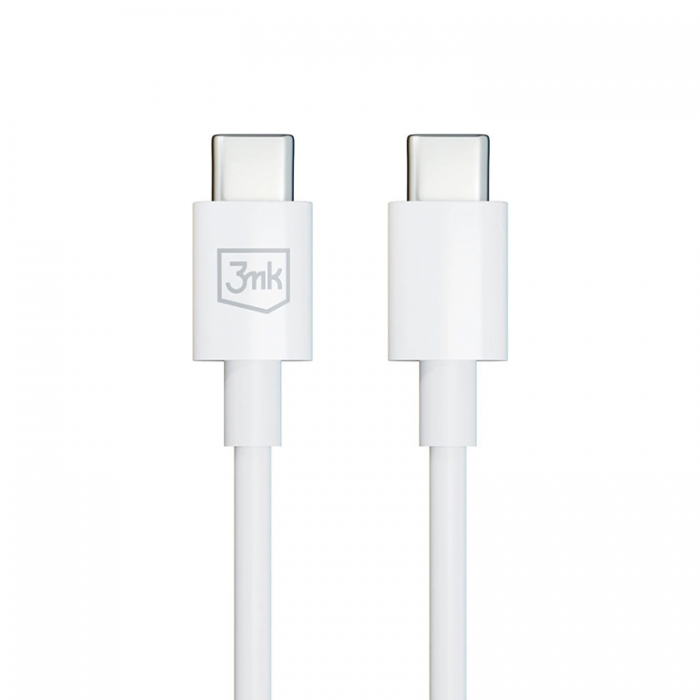 3MK - 3mK Hyper USB-C till USB-C kabel 100W 1.2m - Vit