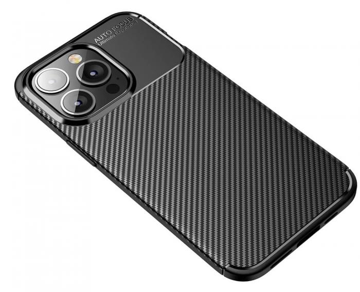 OEM - CARBON PREMIUM skal fr iPhone 14 Pro Max svart