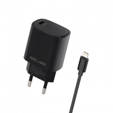 Beline - Beline Väggladdare Med USB-C Till Lightning Kabel - Svart